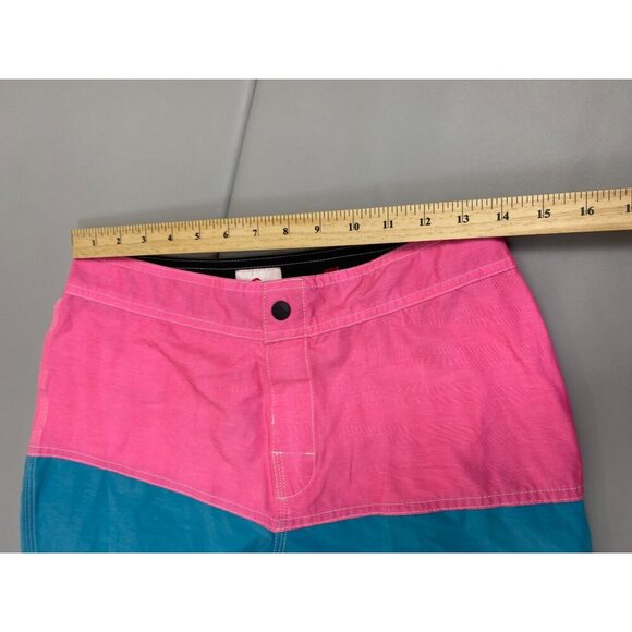 Quicksilver Board Short Mens Size 28 Stranger Things Pink Blue Surf beach - Picture 7 of 13